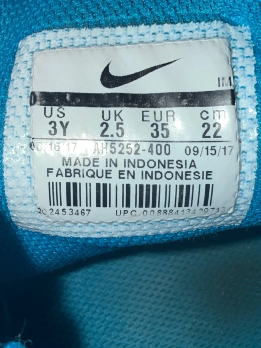 Nike Vandal High “Blue Orbit” Sneakers | Size 3Y | Bright Blue High Tops